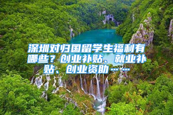 深圳对归国留学生福利有哪些？创业补贴、就业补贴、创业资助……