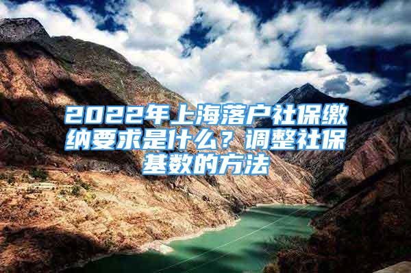 2022年上海落户社保缴纳要求是什么？调整社保基数的方法