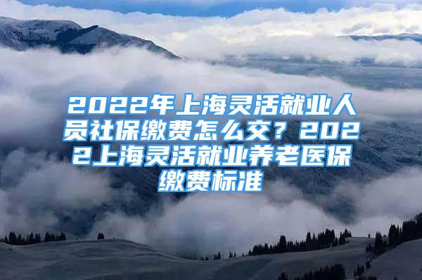 2022年上海灵活就业人员社保缴费怎么交？2022上海灵活就业养老医保缴费标准