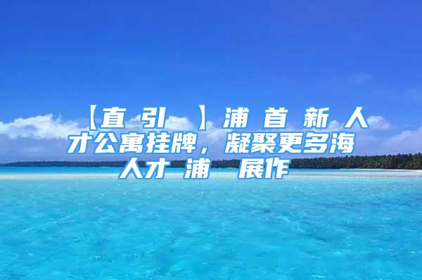 【直擊引領區】浦東首個新僑人才公寓挂牌，凝聚更多海歸人才為浦東發展作貢獻