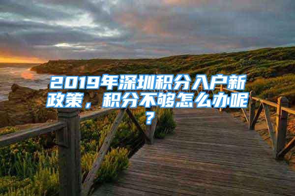 2019年深圳积分入户新政策，积分不够怎么办呢？