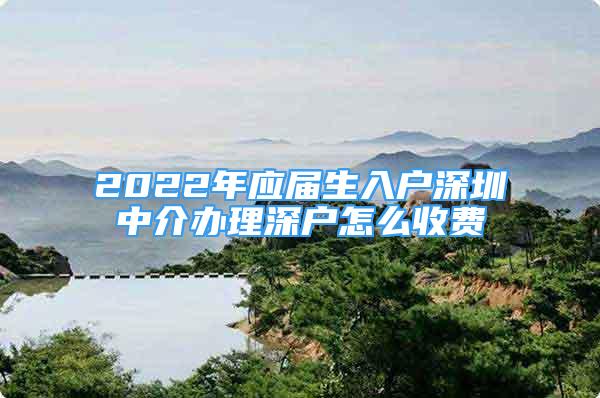 2022年应届生入户深圳中介办理深户怎么收费