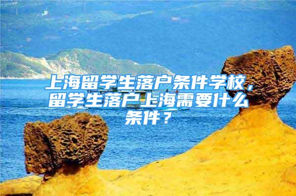 上海留学生落户条件学校，留学生落户上海需要什么条件？