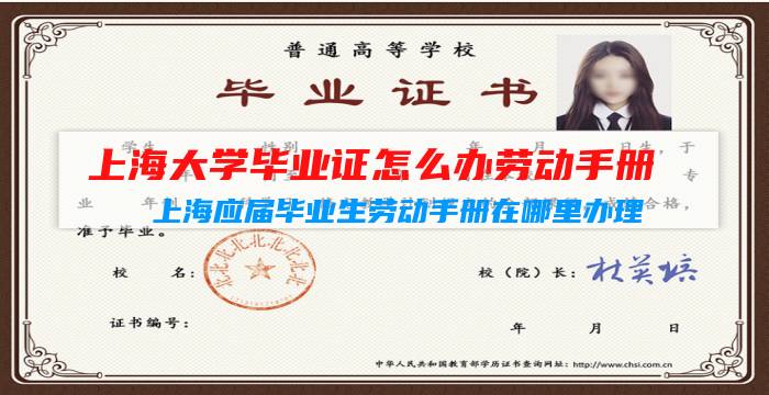 上海大学毕业证怎么办劳动手册（上海应届毕业生劳动手册在哪里办理）插图