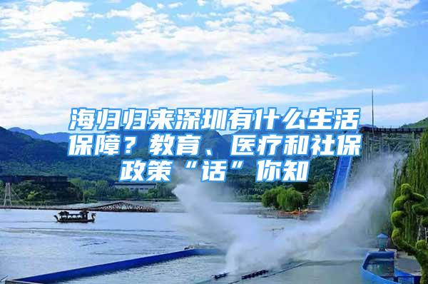 海归归来深圳有什么生活保障？教育、医疗和社保政策“话”你知