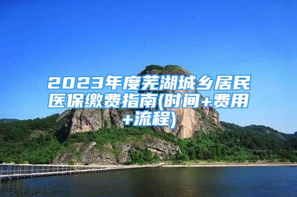 2023年度芜湖城乡居民医保缴费指南(时间+费用+流程)