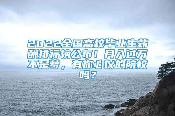 2022全国高校毕业生薪酬排行榜公布！月入过万不是梦，有你心仪的院校吗？