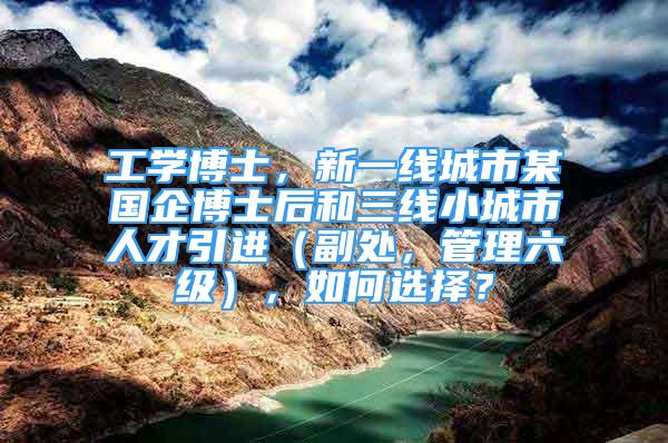 工学博士，新一线城市某国企博士后和三线小城市人才引进（副处，管理六级），如何选择？