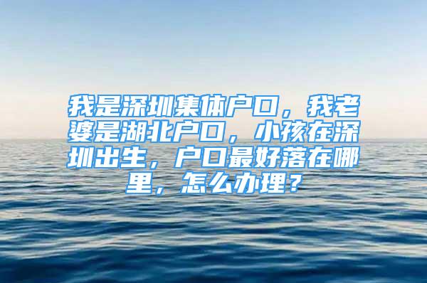 我是深圳集体户口，我老婆是湖北户口，小孩在深圳出生，户口最好落在哪里，怎么办理？