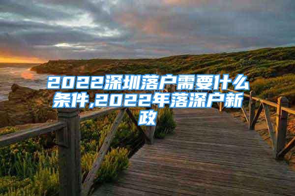 2022深圳落户需要什么条件,2022年落深户新政