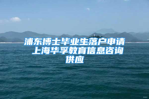 浦东博士毕业生落户申请 上海华孚教育信息咨询供应