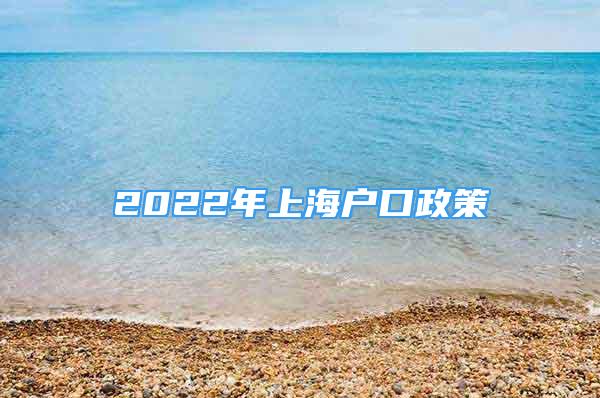 2022年上海户口政策