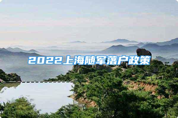 2022上海随军落户政策