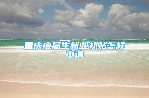 重庆应届生就业补贴怎样申请