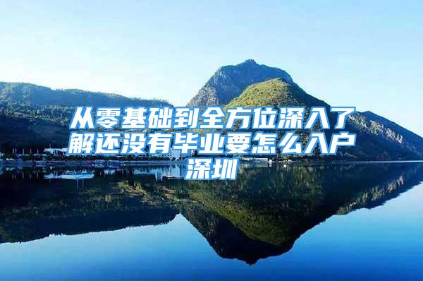 从零基础到全方位深入了解还没有毕业要怎么入户深圳