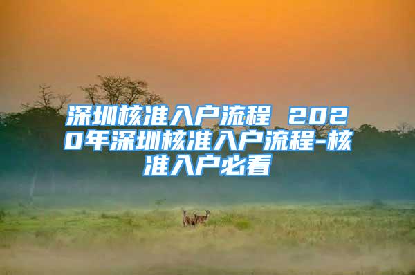 深圳核准入户流程 2020年深圳核准入户流程-核准入户必看