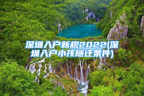 深圳入户新规2022(深圳入户小孩随迁条件)