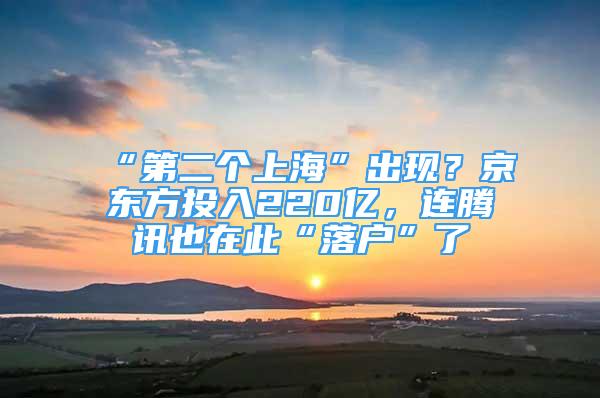 “第二个上海”出现？京东方投入220亿，连腾讯也在此“落户”了