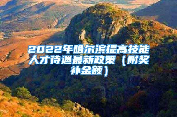 2022年哈尔滨提高技能人才待遇最新政策（附奖补金额）