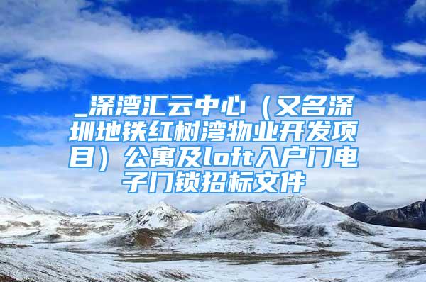 _深湾汇云中心（又名深圳地铁红树湾物业开发项目）公寓及loft入户门电子门锁招标文件