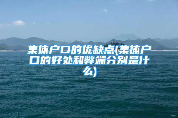 集体户口的优缺点(集体户口的好处和弊端分别是什么)