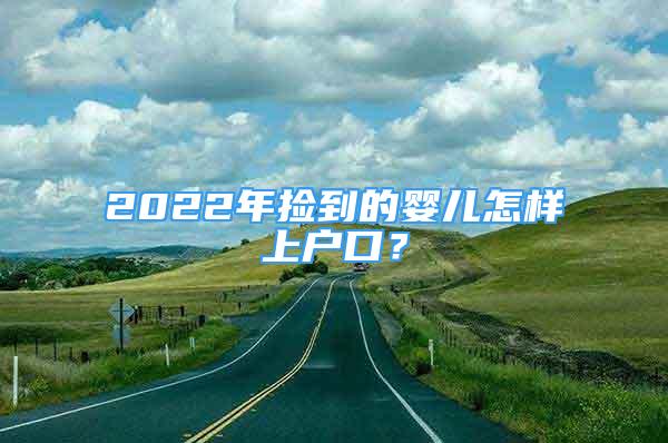 2022年捡到的婴儿怎样上户口？