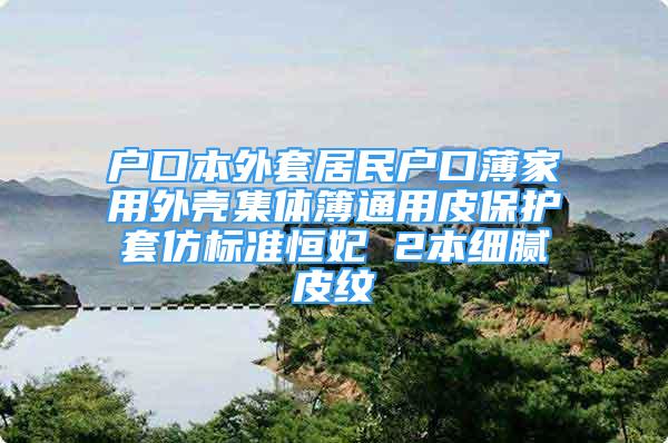 户口本外套居民户口薄家用外壳集体簿通用皮保护套仿标准恒妃 2本细腻皮纹