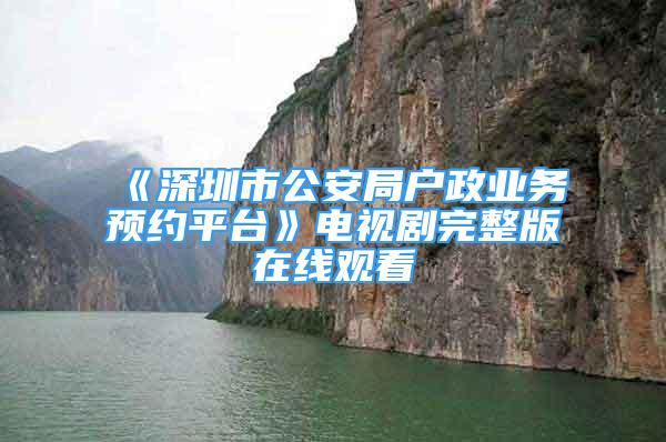 《深圳市公安局户政业务预约平台》电视剧完整版在线观看