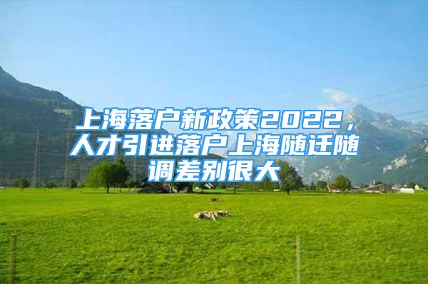 上海落户新政策2022，人才引进落户上海随迁随调差别很大