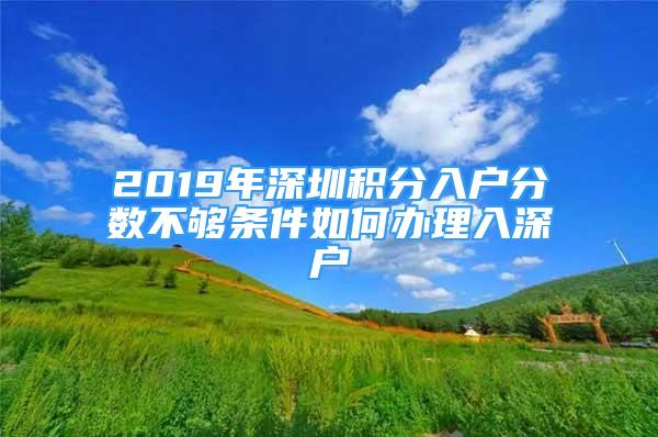 2019年深圳积分入户分数不够条件如何办理入深户