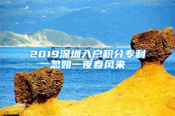 2019深圳入户积分专利忽如一夜春风来