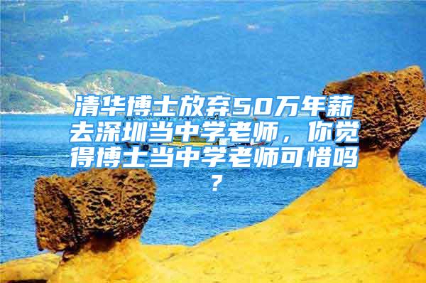 清华博士放弃50万年薪去深圳当中学老师，你觉得博士当中学老师可惜吗？