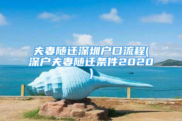 夫妻随迁深圳户口流程(深户夫妻随迁条件2020)