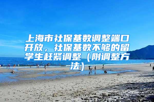 上海市社保基数调整端口开放，社保基数不够的留学生赶紧调整（附调整方法）