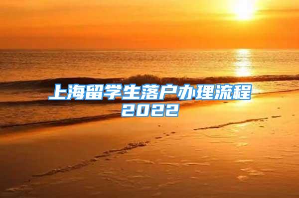 上海留学生落户办理流程2022