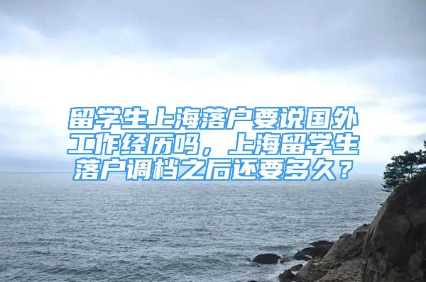 留学生上海落户要说国外工作经历吗，上海留学生落户调档之后还要多久？