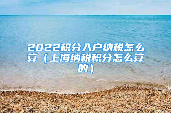 2022积分入户纳税怎么算（上海纳税积分怎么算的）