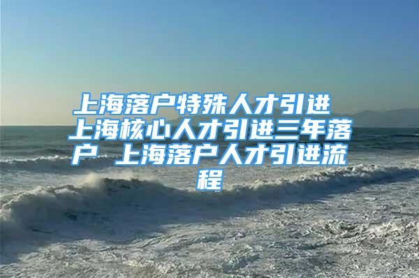 上海落户特殊人才引进 上海核心人才引进三年落户 上海落户人才引进流程