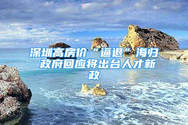 深圳高房价“逼退”海归 政府回应将出台人才新政