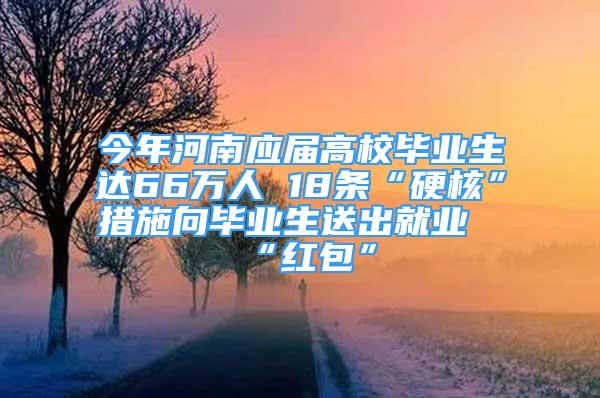 今年河南应届高校毕业生达66万人 18条“硬核”措施向毕业生送出就业“红包”