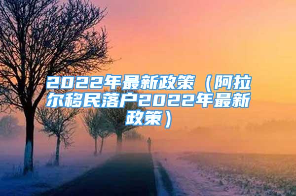 2022年最新政策（阿拉尔移民落户2022年最新政策）