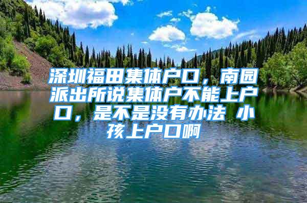 深圳福田集体户口，南园派出所说集体户不能上户口，是不是没有办法給小孩上户口啊