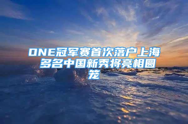 ONE冠军赛首次落户上海 多名中国新秀将亮相圆笼