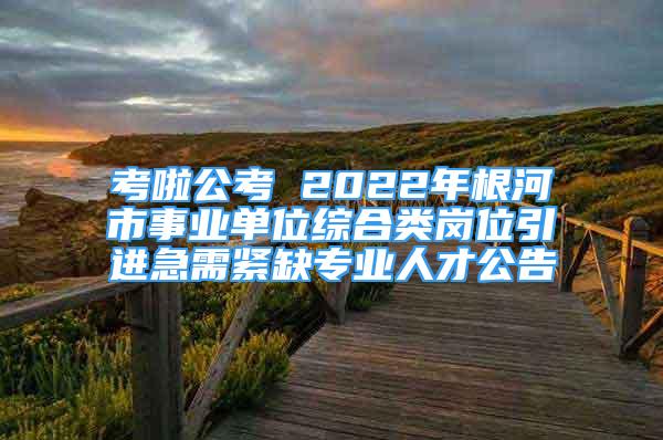 考啦公考 2022年根河市事业单位综合类岗位引进急需紧缺专业人才公告