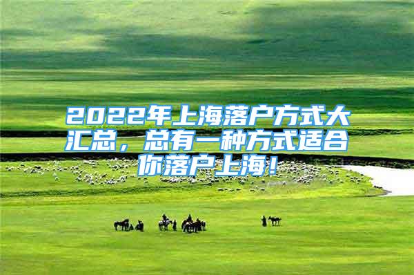 2022年上海落户方式大汇总，总有一种方式适合你落户上海！