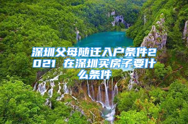 深圳父母随迁入户条件2021 在深圳买房子要什么条件