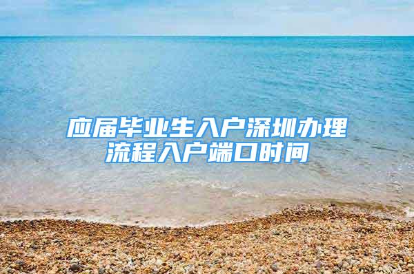 应届毕业生入户深圳办理流程入户端口时间