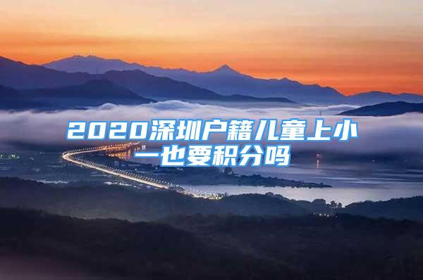 2020深圳户籍儿童上小一也要积分吗