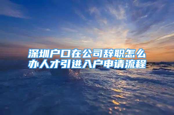 深圳户口在公司辞职怎么办人才引进入户申请流程