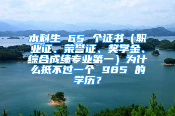 本科生 65 个证书（职业证、荣誉证、奖学金、综合成绩专业第一）为什么抵不过一个 985 的学历？